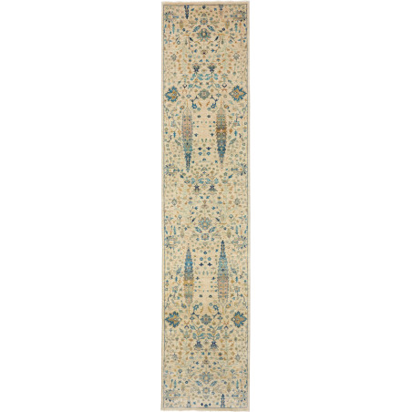 Rug Shahi Fine Pakistan 79x341 Cream Blue