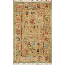 Rug Rubin Pakistan 80x126 Beige Red