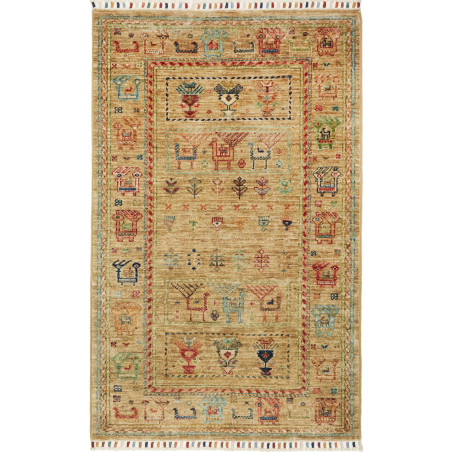 Rug Rubin Pakistan 80x126 Beige Red