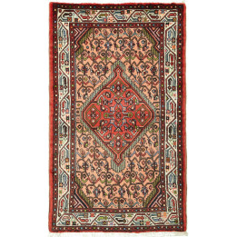 Hand Made Rug Hamadan Persia 77x127 Peach Pink