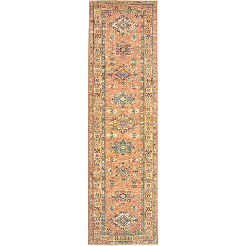 Rug Kazak Fine Pakistan 78x297 Terracotta Orang
