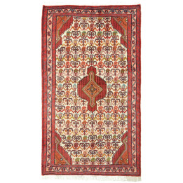 Tappeto Originale Hamadan Persia 75x130 Rosso A