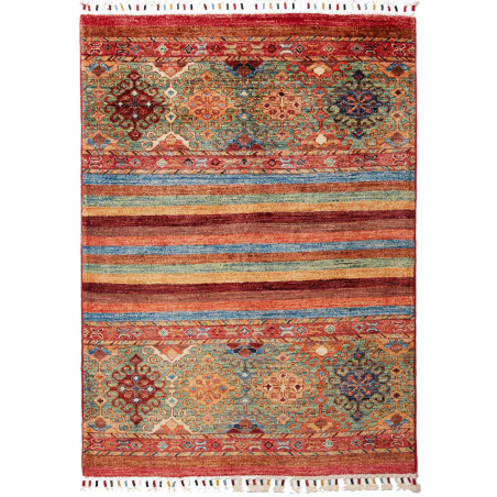 Rug Samarkand Pakistan 82x123 Red Blue