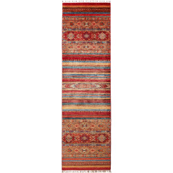 Rug Samarkand Pakistan 83x293 Red Blue