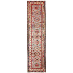 Rug Kazak Fine Pakistan 82x313 Grey-blue Red