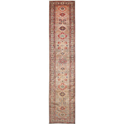 Rug Kazak Fine Pakistan 85x423 Grey-beige Red
