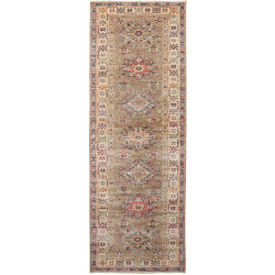 Rug Kazak Fine Pakistan 82x235 Earthy Brown Bei