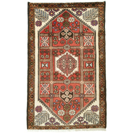 Hand Made Rug Hamadan Persia 77x126 Brick Red I