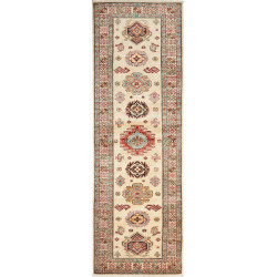Rug Kazak Fine Pakistan 80x242 Ivory Red