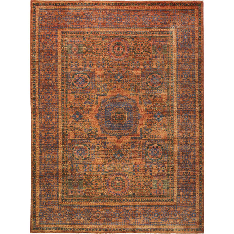 Rug Mamlouk Pakistan 146x200 Terracotta Blue