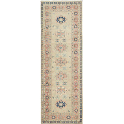 Rug Kazak Afghanistan 84x245 Muted Beige Navy B
