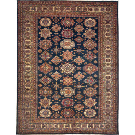 Rug Kazak Fine Pakistan 281x371 Navy Blue Beige