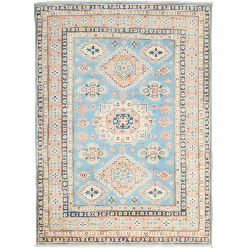Rug Kazak Afghanistan 149x207 Sky Blue Peach Pi