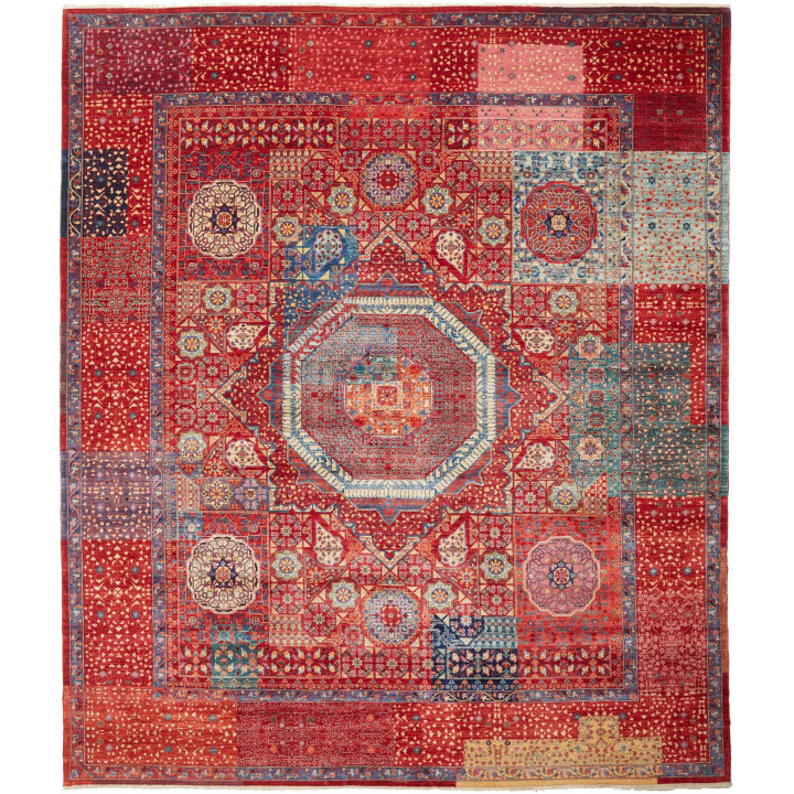 Hand Made Rug Kairo Pakistan 251x294 Red Blue