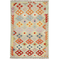 Rug Kilim Afghanistan 122x176 Aqua Green Orange