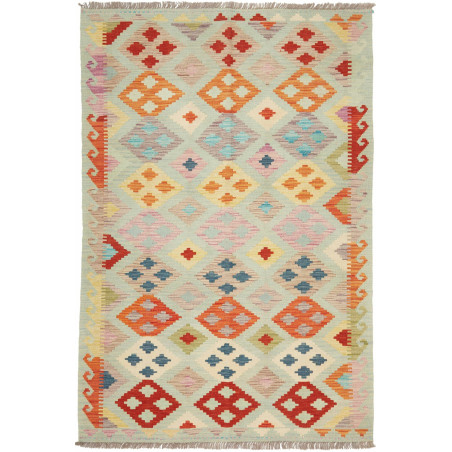 Rug Kilim Afghanistan 122x176 Aqua Green Orange