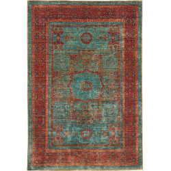 Rug Mamlouk Pakistan 124x182 Turquoise Terracot