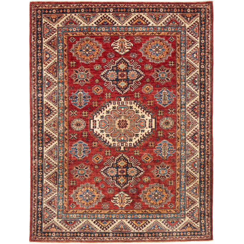 Rug Kazak Fine Pakistan 168x222 Red Cream