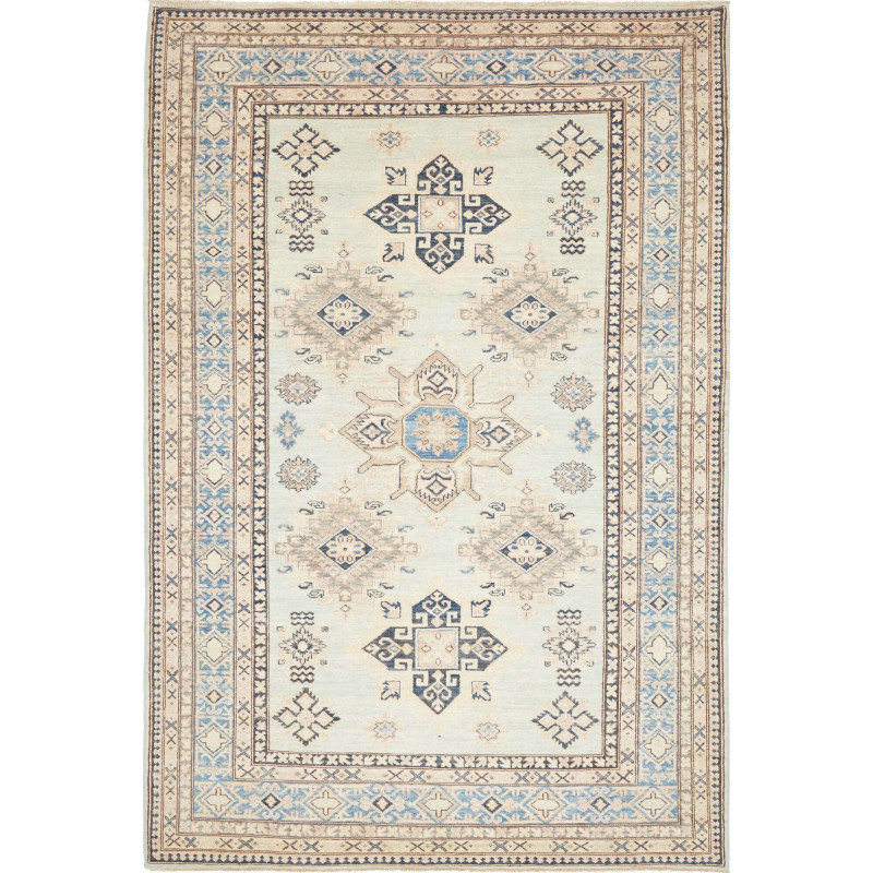 Rug Kazak Fine Pakistan 165x247 Pale Aqua Indig