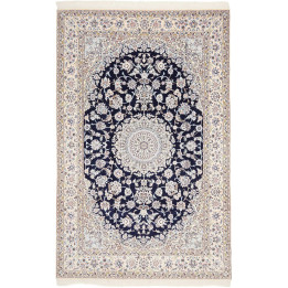Hand Made Rug Nain 9la Persia 200x312 Dark Blue