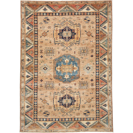 Rug Kazak Fine Pakistan 168x238 Beige Blue