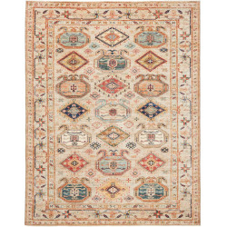 Rug Kazak Fine Pakistan 167x218 Beige Cream