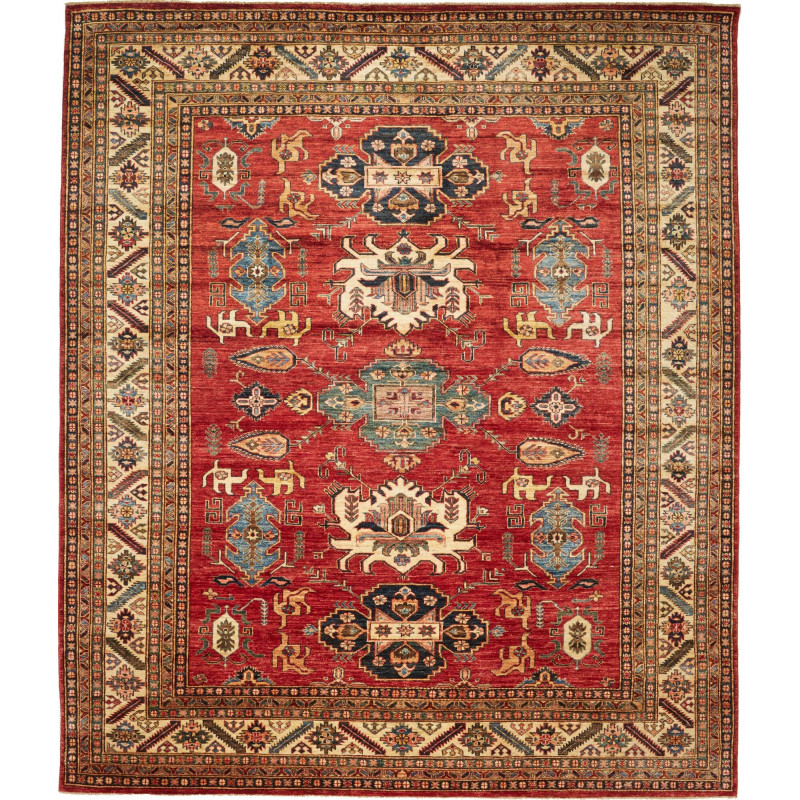 Rug Kazak Fine Pakistan 255x300 Terracotta Red