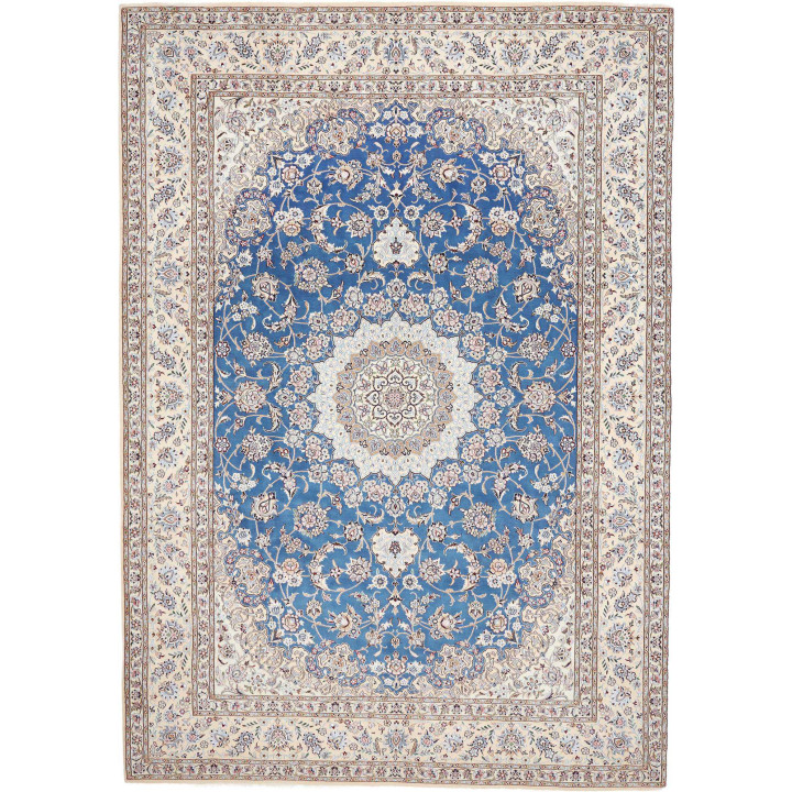Hand Made Rug Nain 9la Persia 253x359 Blue Ivor