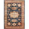 Rug Kazak Fine Pakistan 146x207 Deep Blue Cream
