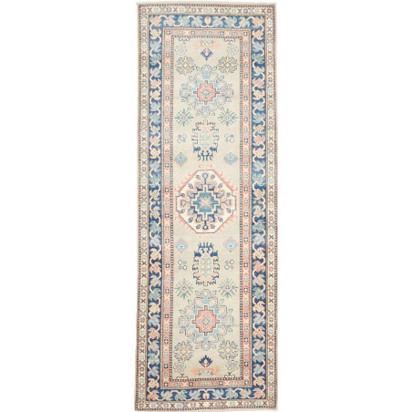 Rug Kazak Afghanistan 84x240 Light Beige Blue