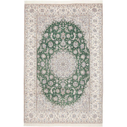 Tappeto Originale Nain 9la Persia 202x308 Verde