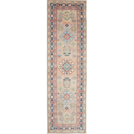 Rug Kazak Afghanistan 81x287 Beige Blue