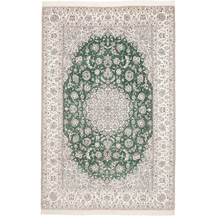 Tappeto Originale Nain 9la Persia 202x308 Verde