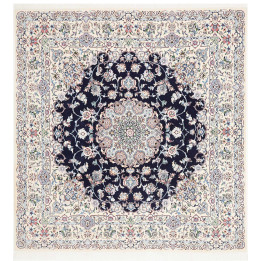 Tappeto Originale Nain 9la Persia 197x207 Blu S