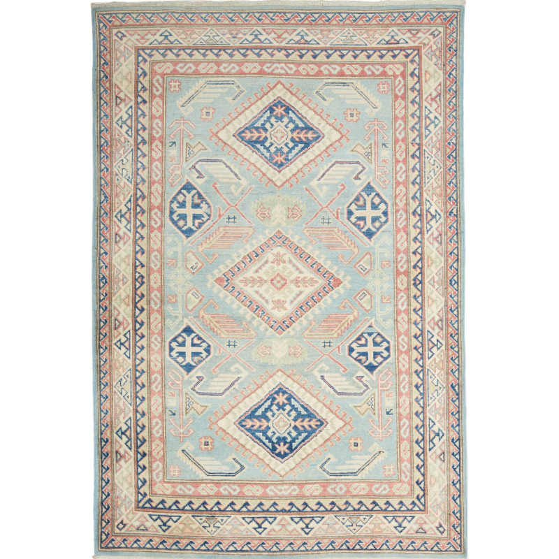 Rug Kazak Afghanistan 120x179 Pale Blue Navy Bl