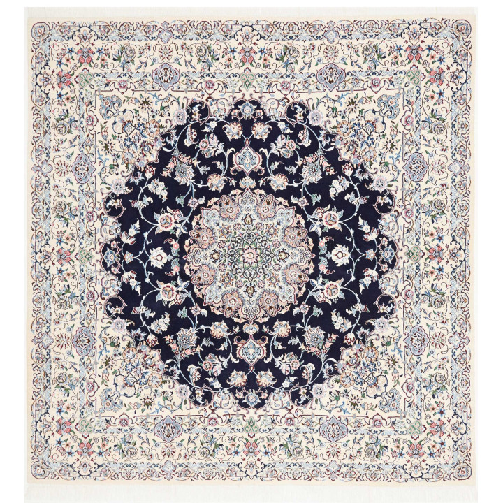Hand Made Rug Nain 9la Persia 197x207 Dark Blue