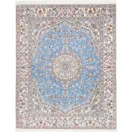 Hand Made Rug Nain 9la Persia 197x245 Light Blu
