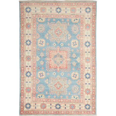 Rug Kazak Afghanistan 122x182 Cerulean Blue Cre