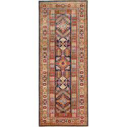 Rug Kazak Fine Pakistan 77x200 Blue Red