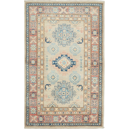 Rug Kazak Afghanistan 77x127 Beige Blue