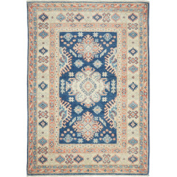 Rug Kazak Afghanistan 99x143 Blue Cream