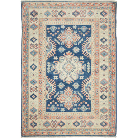 Rug Kazak Afghanistan 99x143 Blue Cream
