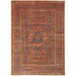 Hand Made Rug Kairo Pakistan 147x205 Rust Blue
