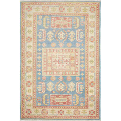 Rug Kazak Afghanistan 98x134 Light Blue Cream