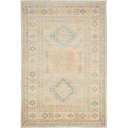 Rug Kazak Afghanistan 101x148 Beige Muted Blue