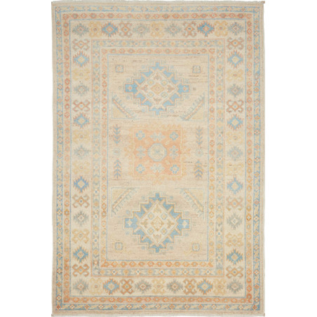 Rug Kazak Afghanistan 101x148 Beige Muted Blue