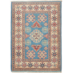Rug Kazak Afghanistan 62x85 Blue Terracotta Red