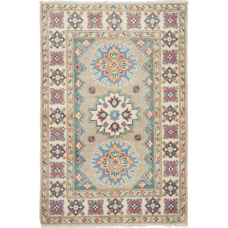 Rug Kazak Afghanistan 62x94 Beige Blue