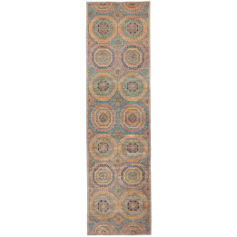 Hand Made Rug Kairo Pakistan 79x294 Light Blue