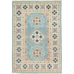 Rug Kazak Afghanistan 63x92 Light Blue Cream